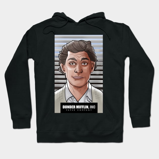 Jim Halpert Dunder Mifflin Hoodie by EvoComicsInc